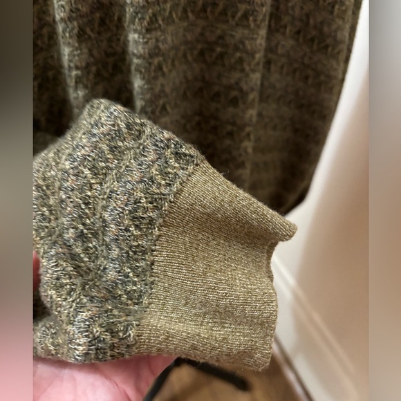 Vintage Made In USA Northern Isles Grandpa Sweater Tan Brown Men's Size Large - Picture 3 of 11